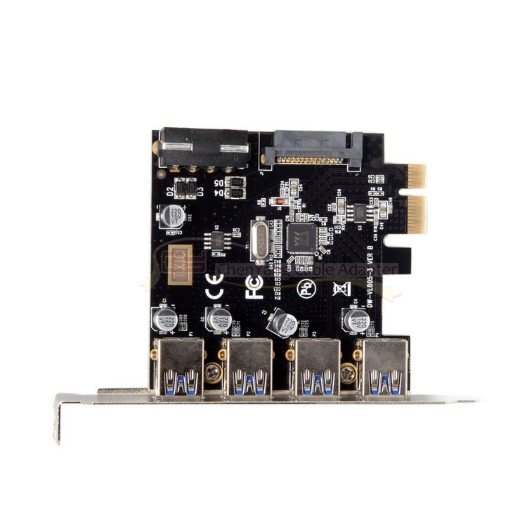 U3-038 PCI-E轉USB3.0四口擴展卡 後置/pcie轉4口usb3.0轉接卡電
