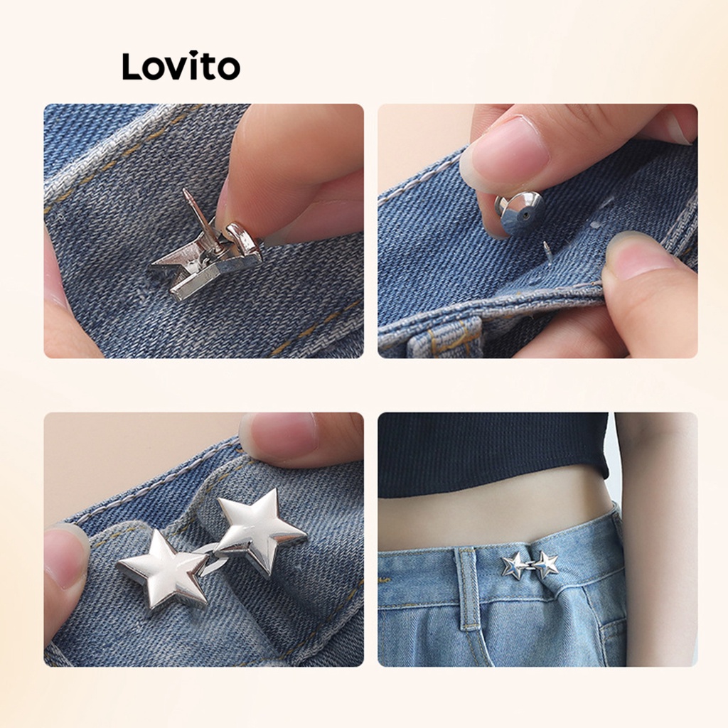 Lovito Casual Stars 女用星星胸針 LFA13038