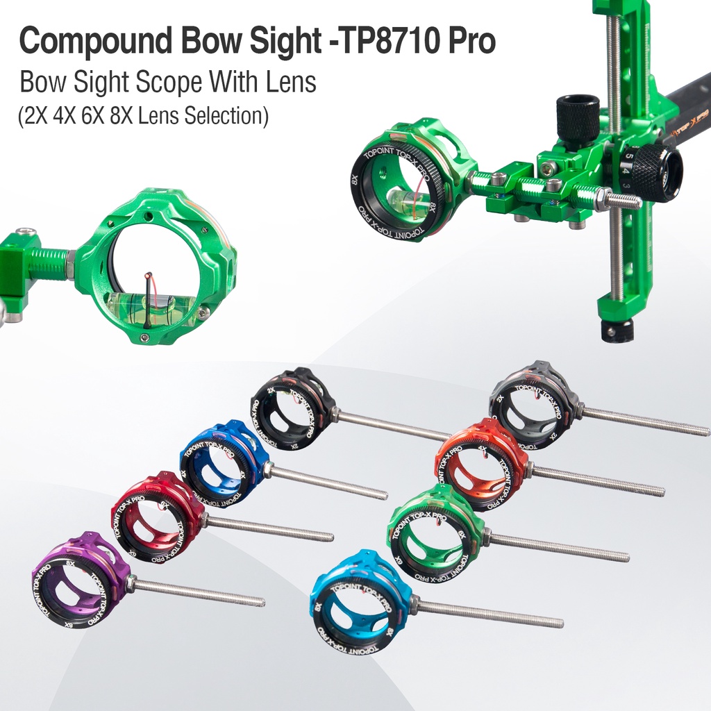 【優惠促銷】新款頂點高級競技比賽級射準複合弓瞄 瞄頭鏡片TP8710 Pro 複合弓配件