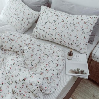 YQ✨ 6色 韓式碎花純棉床包 床單 床包四件組 田園風 單人床包 雙人床包 加大床包 床罩 ikea床包 寢具