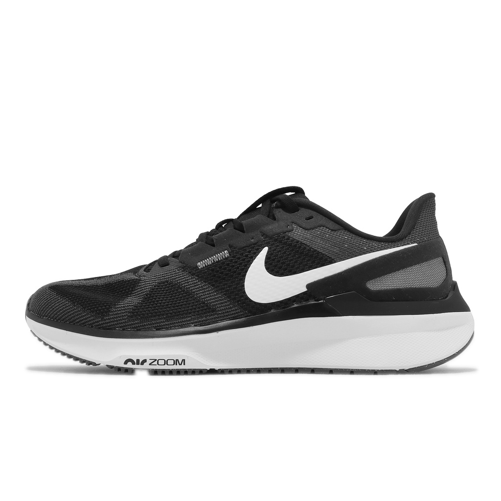 Nike 慢跑鞋 Air Zoom Structure 25 黑 白 男鞋 路跑 運動鞋【ACS】 DJ7883-002