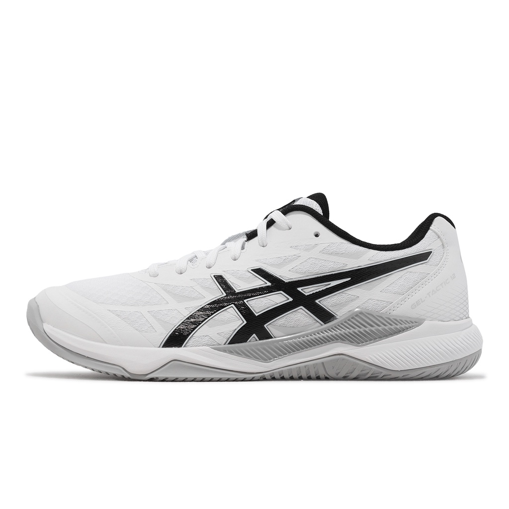 Asics 排球鞋 GEL-Tactic 12 白 黑 灰 低筒 亞瑟士 男鞋 女鞋 【ACS】 1071A090100