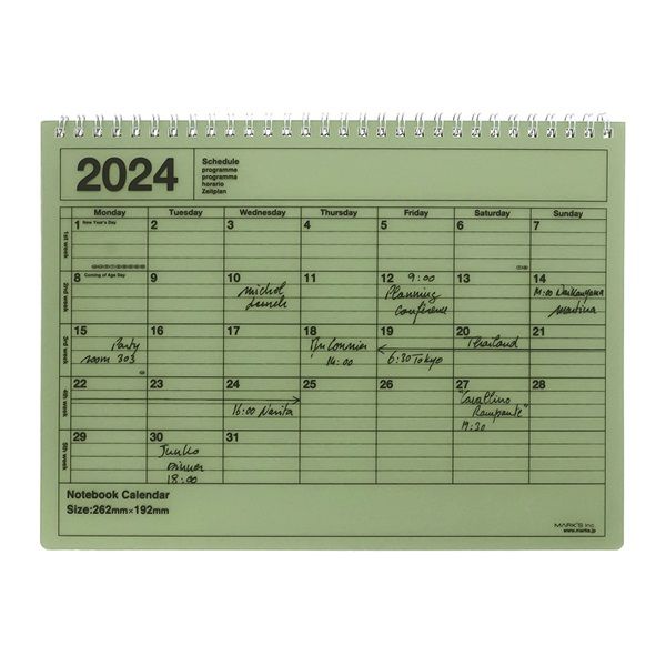 2024 日本 MARK'S 筆記本月曆/ M/ 卡其 eslite誠品