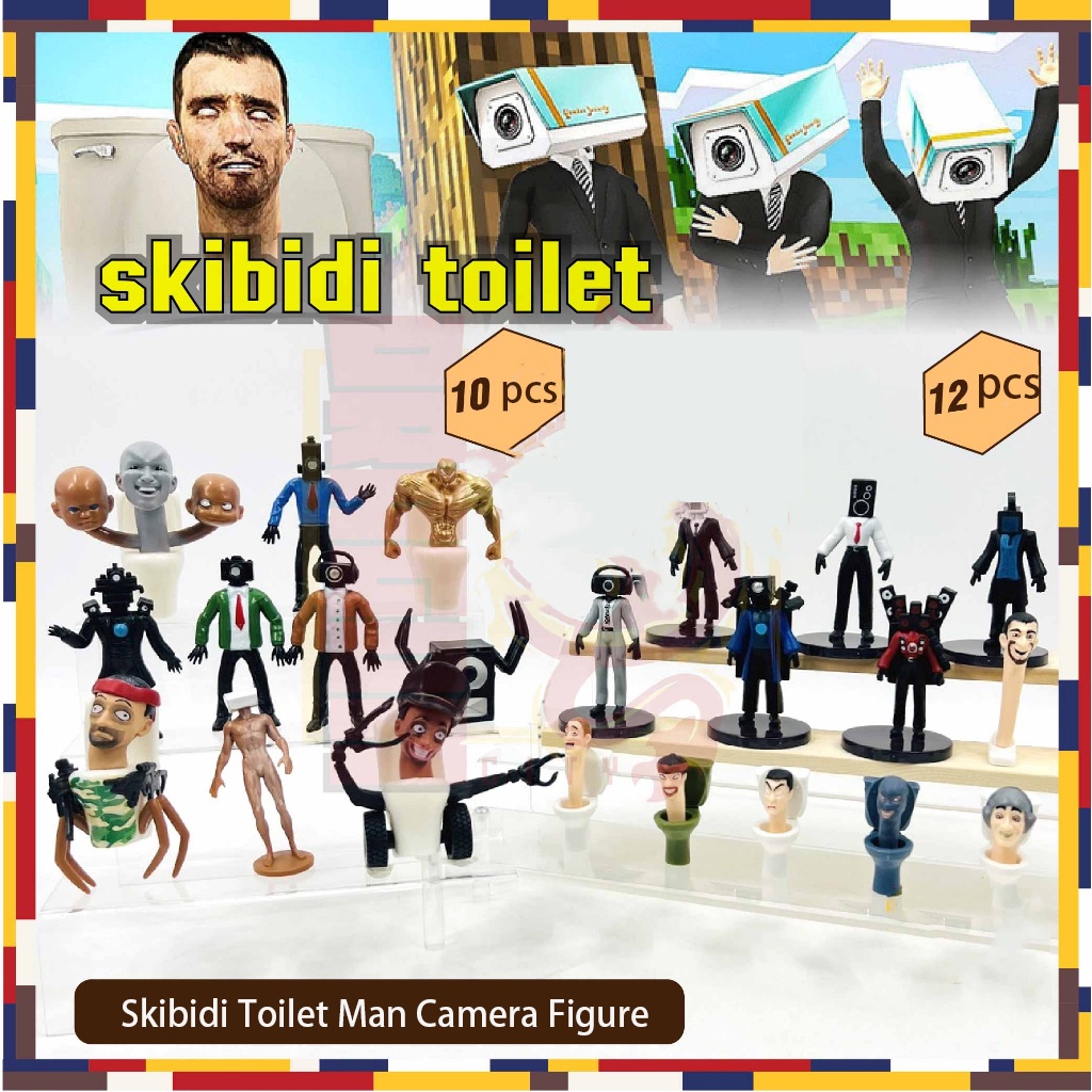 12 件/套 Skibidi 廁所公仔套裝創意遊戲可動公仔迷你玩具模型蛋糕裝飾兒童成人生日裝飾品