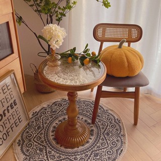 『Royal_Furniture』原創實木北歐客廳鐵藝邊幾復古極簡茶几設計師邊桌原木風網紅角幾