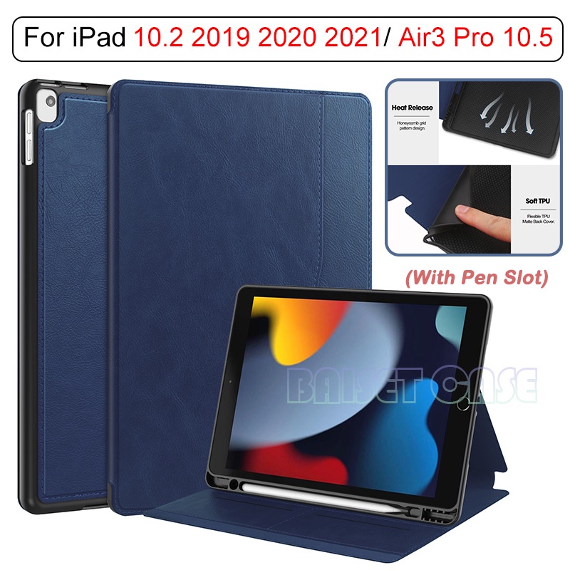 適用於 iPad 10.2 2019 2020 2021 7代 8代 9代 Air3 10.5 商務皮革保護殼防摔保護套