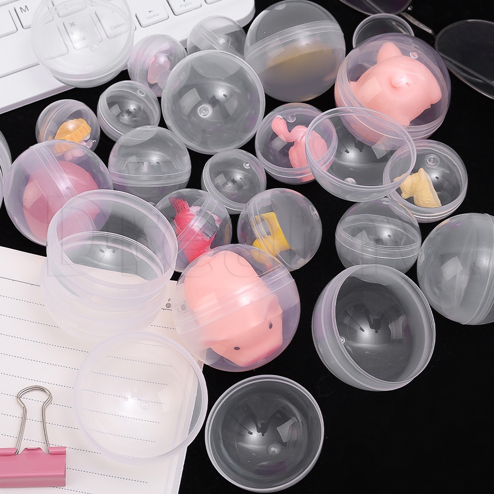 塑料驚喜蛋幸運抽扭蛋殼/透明殼空心扭蛋球/自動售貨爪機膠囊蛋玩具/可填充兒童玩具糖果收納球