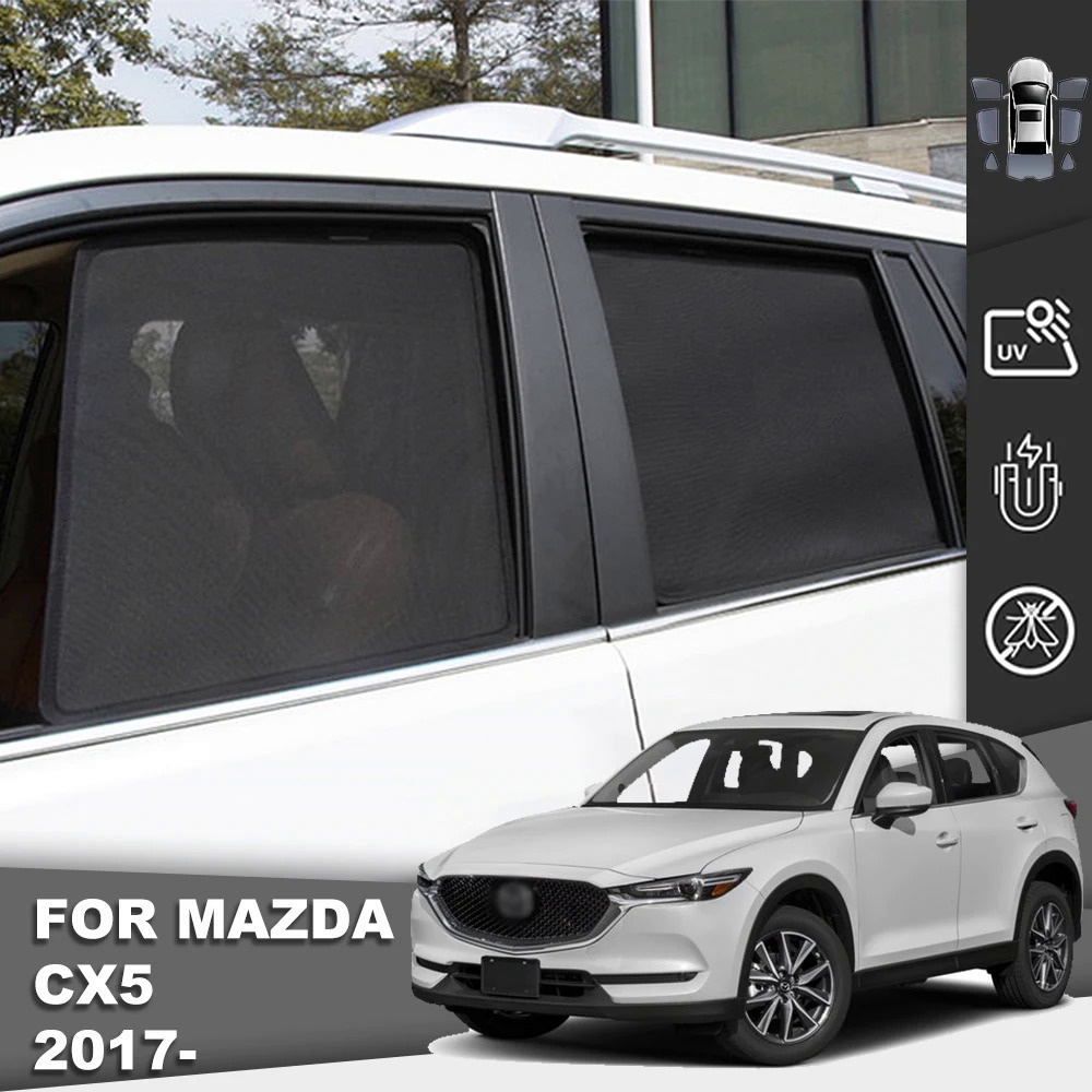 MAZDA 適用於馬自達 CX-5 KF 2017-2023 CX5 磁性汽車遮陽板前擋風玻璃窗簾側嬰兒窗遮陽板