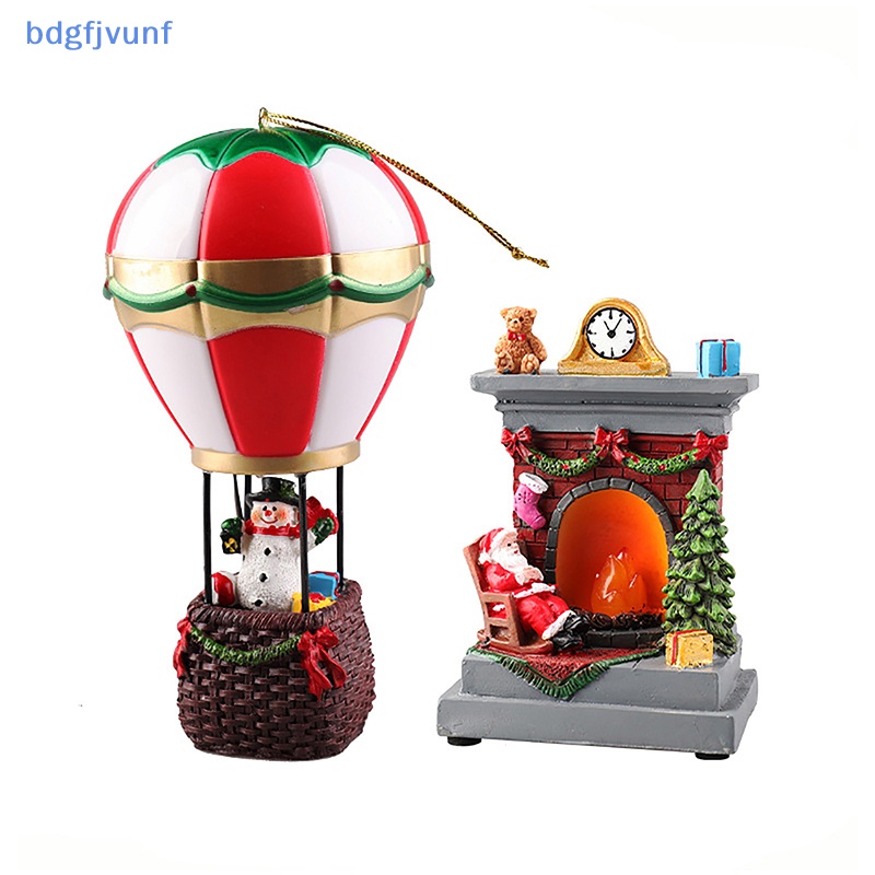 Bdgf 雪人聖誕老人熱氣球聖誕 LED 燈飾聖誕兒童禮物聖誕家居臥室裝飾 TW