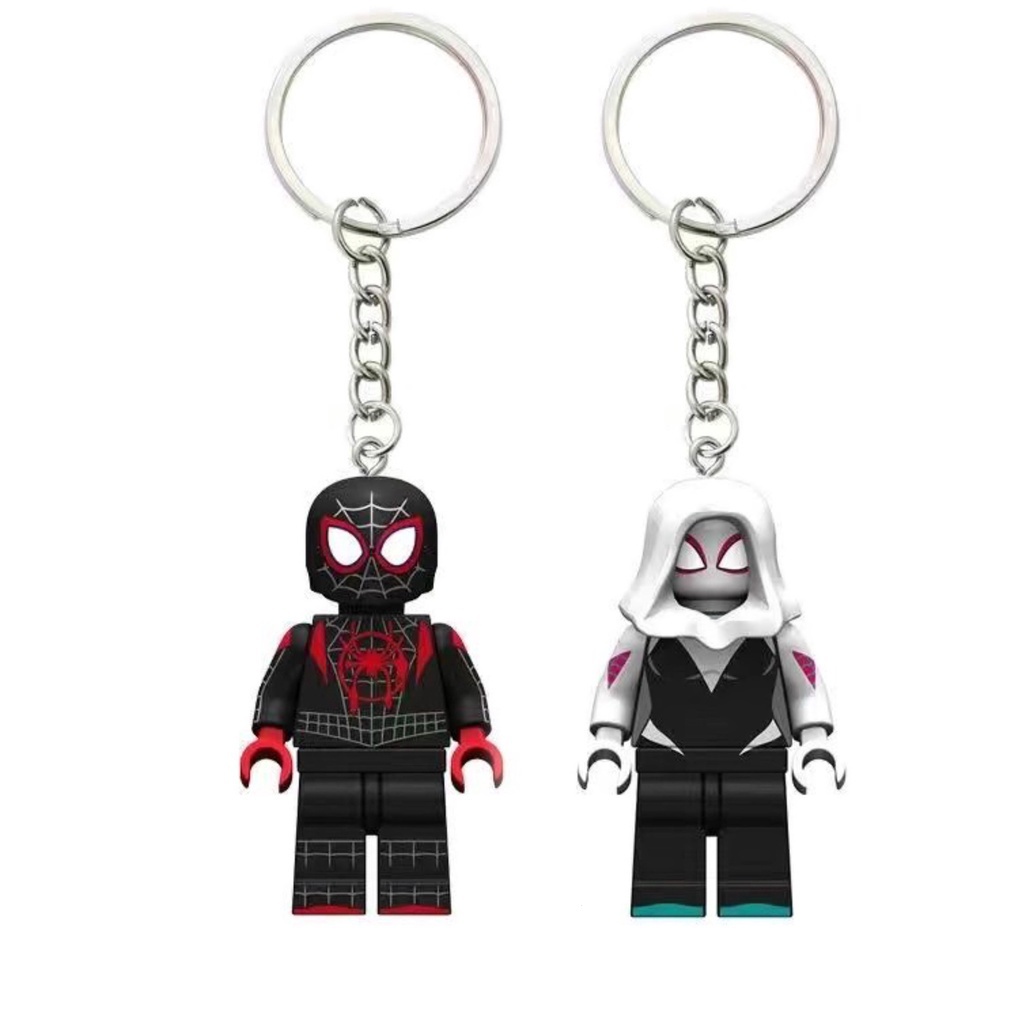 鑰匙扣鑰匙鏈學生禮物平行格溫蜘蛛俠宇宙書包吊飾兼容樂高邁爾斯 IB0M