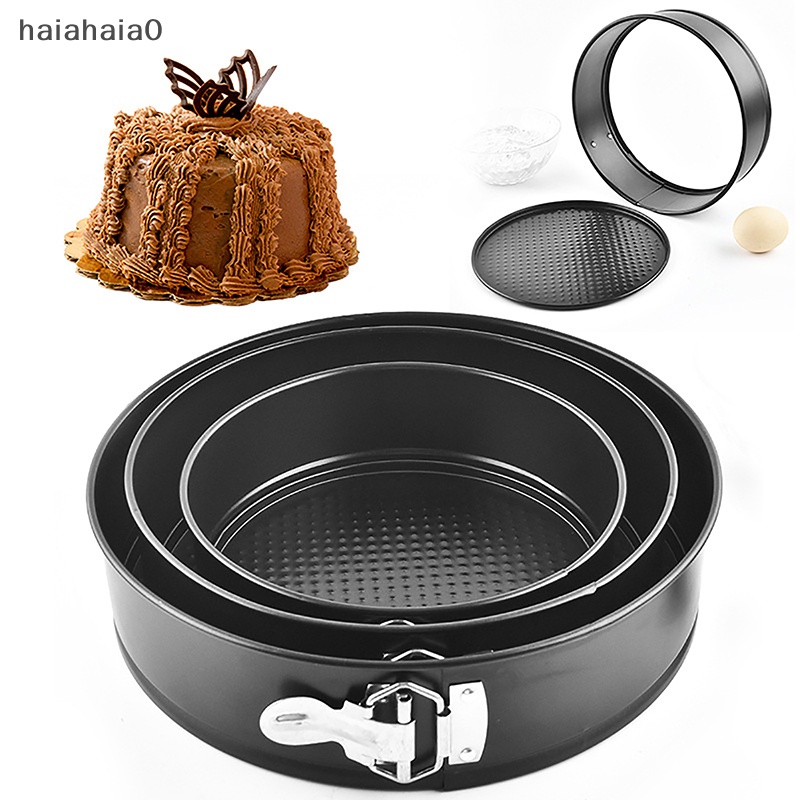 [HAI] 圓形彈簧鍋非芝士蛋糕模具帶可拆卸底部烘焙模具烤盤彈簧蛋糕罐 TW