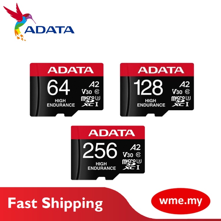 威剛 Adata 存儲卡 64GB/128GB/256GB 高耐力 microSDXC/SDHC UHS-I 卡可保持記