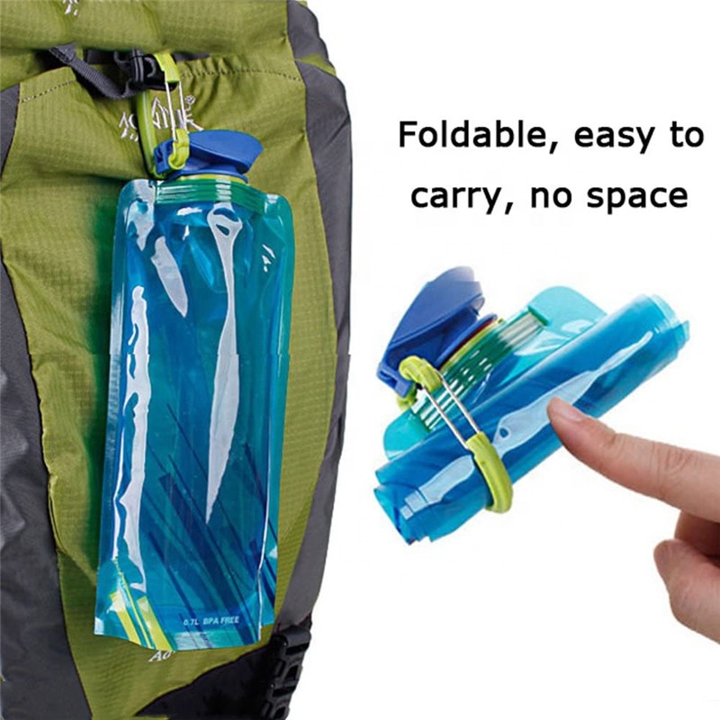 1 件裝便攜式超輕可折疊水袋軟水壺瓶戶外運動遠足野營水桶袋