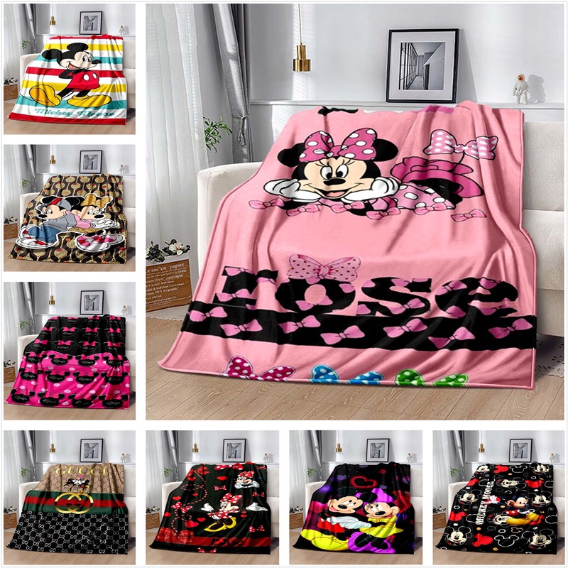迪士尼世界米老鼠米奇米妮抓絨毯柔軟舒適成人兒童家居裝飾臥室客廳沙發床毯-2