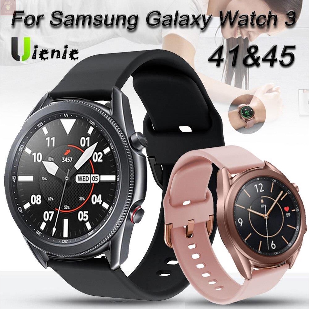 適用於 Samsung Galaxy Watch 3 41mm 45mm 智能手錶 20mm 錶帶矽膠錶帶 22