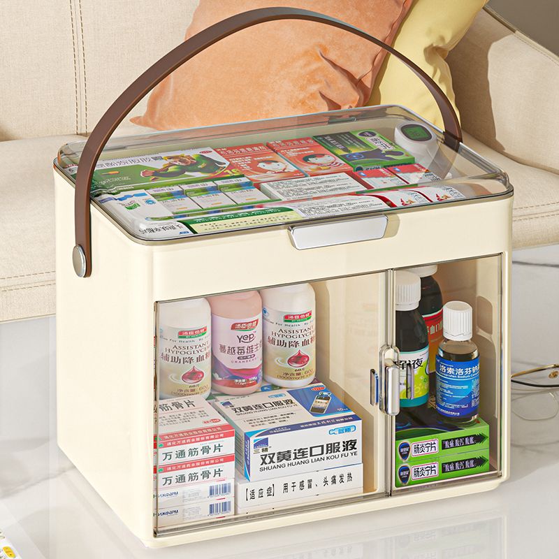 透明藥箱家庭裝家用大容量藥物收納盒加厚醫藥箱大號醫療急救藥盒