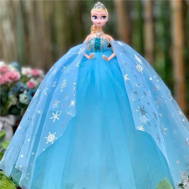 50cm婚紗娃娃大號迪士尼公主漢服女孩兒童玩具冰雪奇緣艾莎古著愛莎女