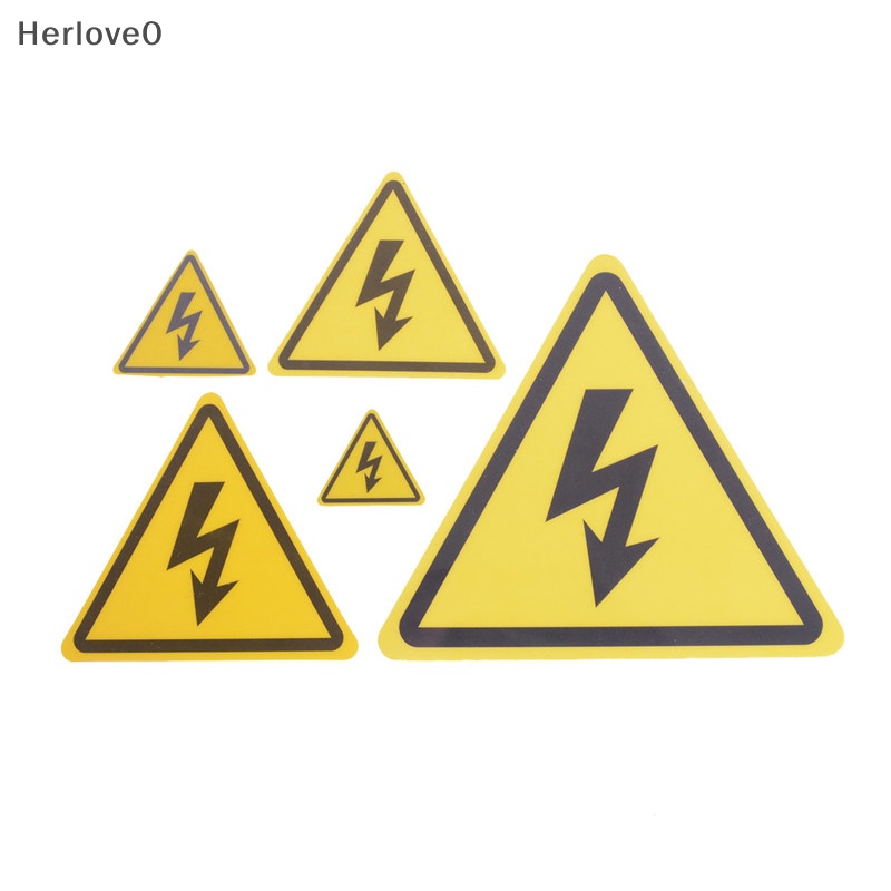 Herlove 2PCS 危險高壓電氣警告安全標籤標誌貼花貼紙 TW