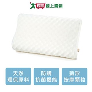 遠東-TN basic 環保防蟎抗菌弧形按摩顆粒進口天然乳膠枕-61x38x10/12cm 枕頭【愛買】