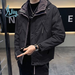 男士工裝外套|休閒連帽衝鋒衣|衝鋒衣外套休閒夾克外套|韓版寬鬆外套男|潮牌外套男|大碼男士外套|男士外套防水