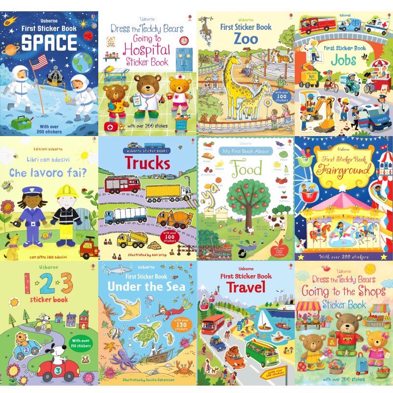 （現貨）銷售第一 貼紙書第一賣場 新款上市 英國 usborne 貼紙書 貼紙繪本 邊貼邊學  英文 爸媽孩子好開心