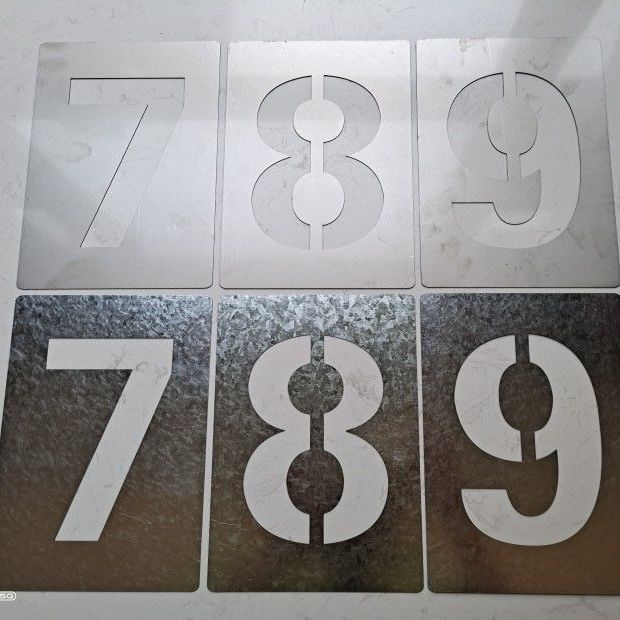 ✓數字模板✓ 現貨 鏤空 數字 0-9噴漆 模板 鐵皮不鏽鋼鏤空心字模具字母A-Z廣告字牌定做