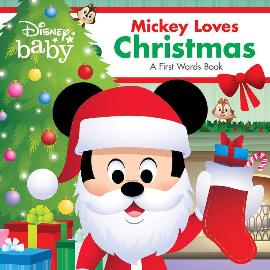 Disney Baby: Mickey Loves Christmas: A First Words Book(硬頁書)/Disney Books【禮筑外文書店】