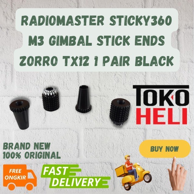 Radiomaster Sticky360 M3 雲台桿端 Zorro TX12 1 對黑色