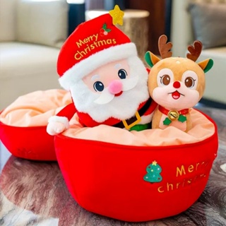 【免運特惠】耶誕節禮物蘋果裡的耶誕老人公仔耶誕樹雪人玩偶毛絨玩具娃娃抱枕