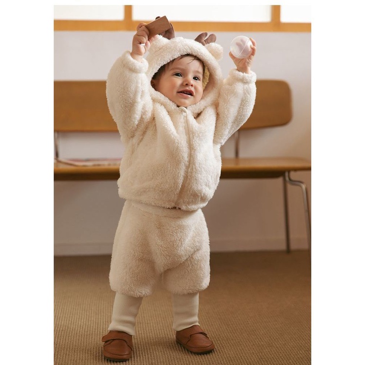新款冬款寶寶雙面絨動物外套 大PP褲 外出套裝 男女童可愛外出長袖外套