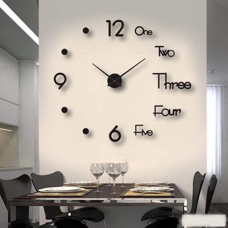 創意夜光掛鐘 diy客廳鐘錶 藝術免打孔壁鐘 表現代簡約靜音時鐘 貼牆掛鐘
