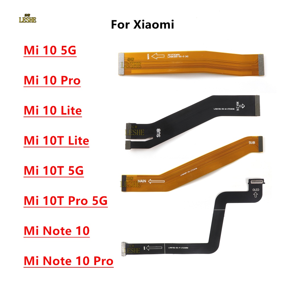 XIAOMI MI 適用於小米 Mi 10 10T Pro Lite 5G 副主主板連接帶狀液晶顯示器連接器主板排線