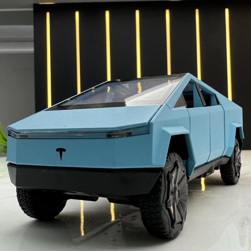模型車 1：32 特斯拉模型車 telsa Cybertruck 皮卡模型車 貨車模型 聲光 回力車 合金車 玩具車