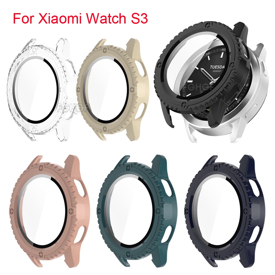 XIAOMI 適用於小米手錶 S3 屏幕保護膜配件的小米手錶 S3 外殼保險槓鋼化玻璃膜