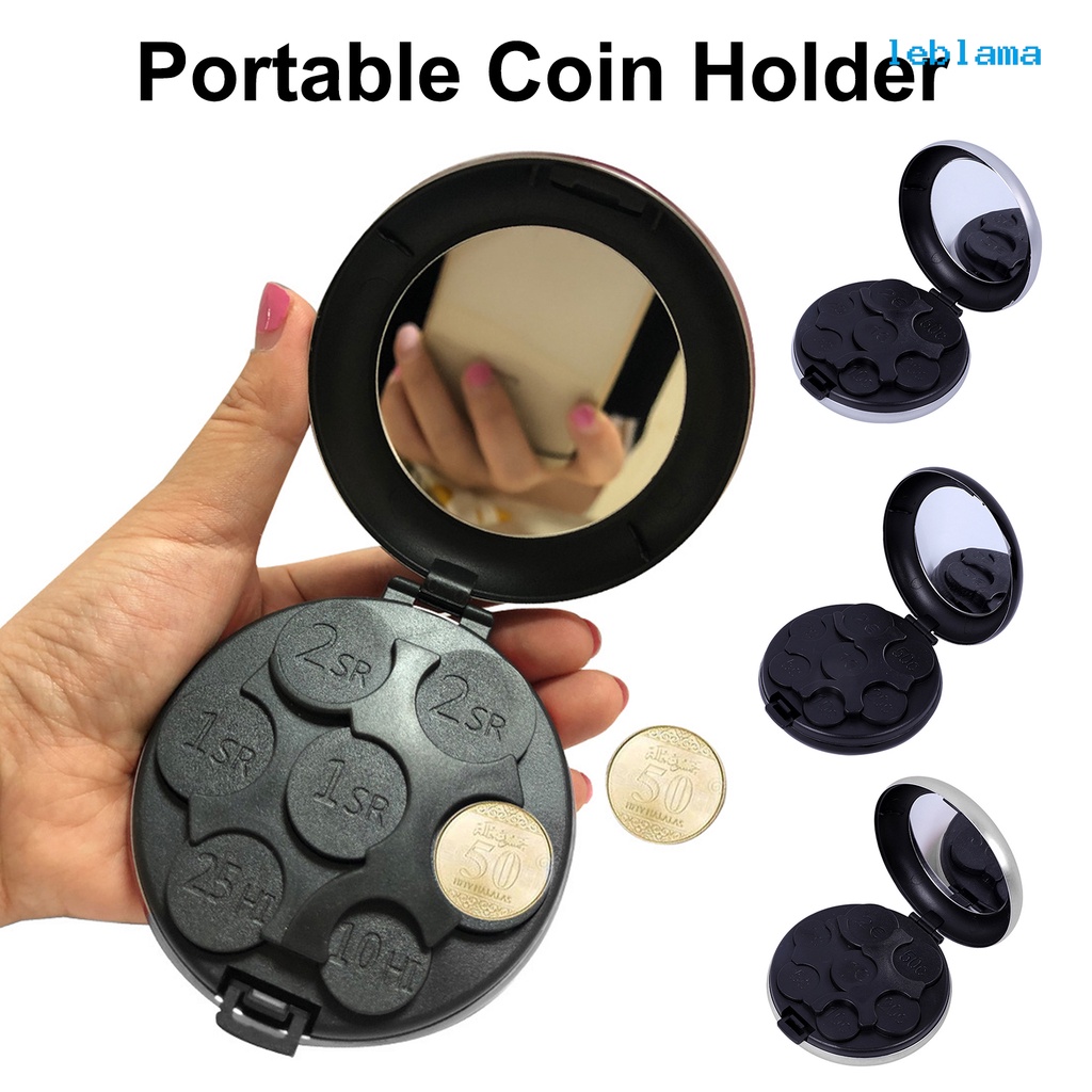 [LBA] 硬幣收納分類神器硬幣夾盒零錢包 ABS塑膠圓形鋁製硬幣盒錢包