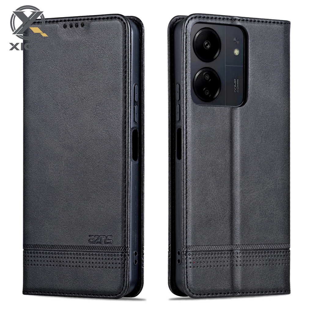 XIAOMI XICCI 適用於小米 Redmi 13C/POCO C65 手機殼,皮革錢包卡槽翻蓋保護手機殼