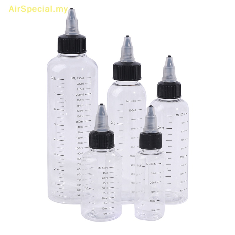 Airspecial 30ml-250ml 塑料 PET 液體容量滴管瓶顏料墨水容器 MY