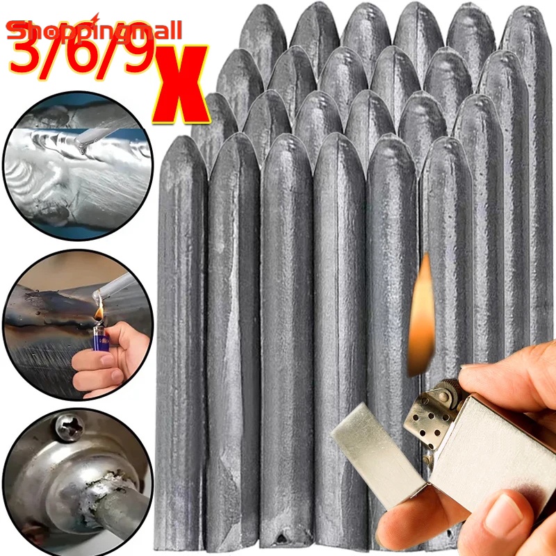 3/6/9/10pcs 低溫焊條熔銅鐵不銹鋼焊條用於焊接鋁修復孔劑套件