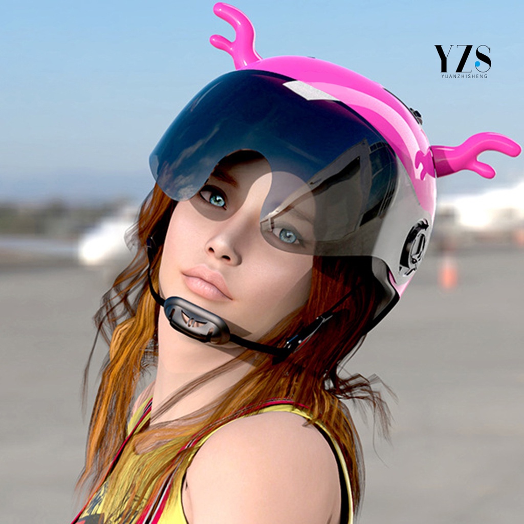 [登拓運動]頭盔鹿角吸盤裝飾 電動車安全帽犄角時尚個性通用