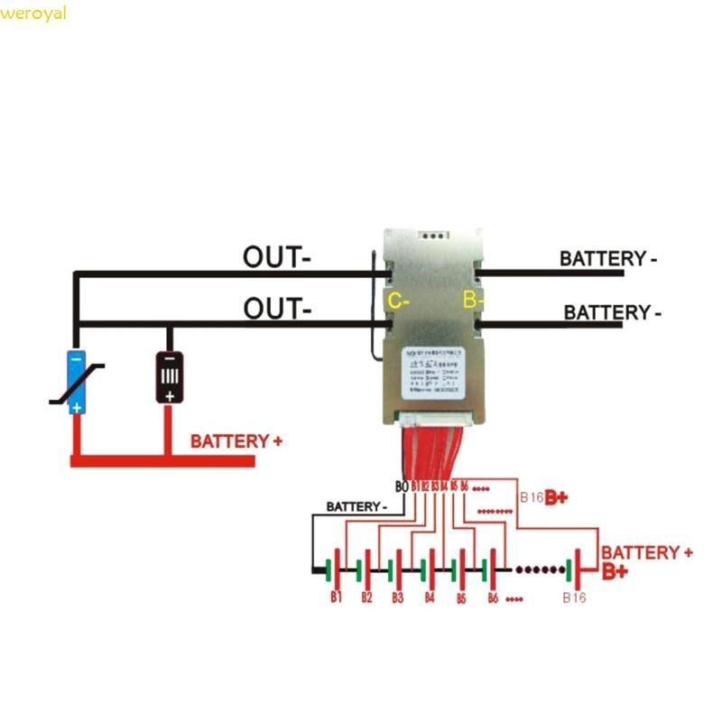 Weroyal 20S 72V 45A BMS 鋰 PCB 用於保護板 Li-ion Lipo 電池板