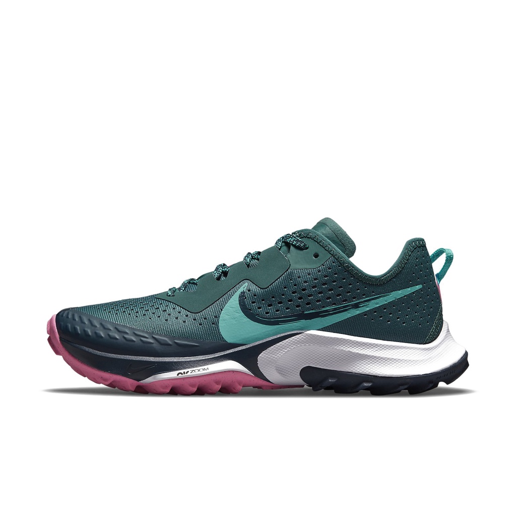 Nike 越野跑鞋 Wmns Air Zoom Terra Kiger 7 海藻綠 粉紅 女鞋 CW6066-301