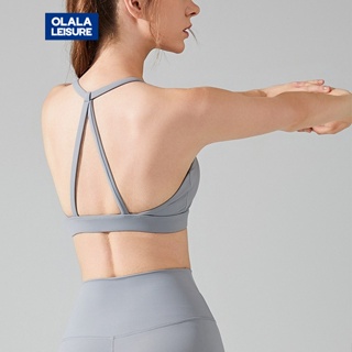 OLALA 運動內衣女高強度防震瑜伽背心外穿集中爆乳速乾透氣美背健身內衣