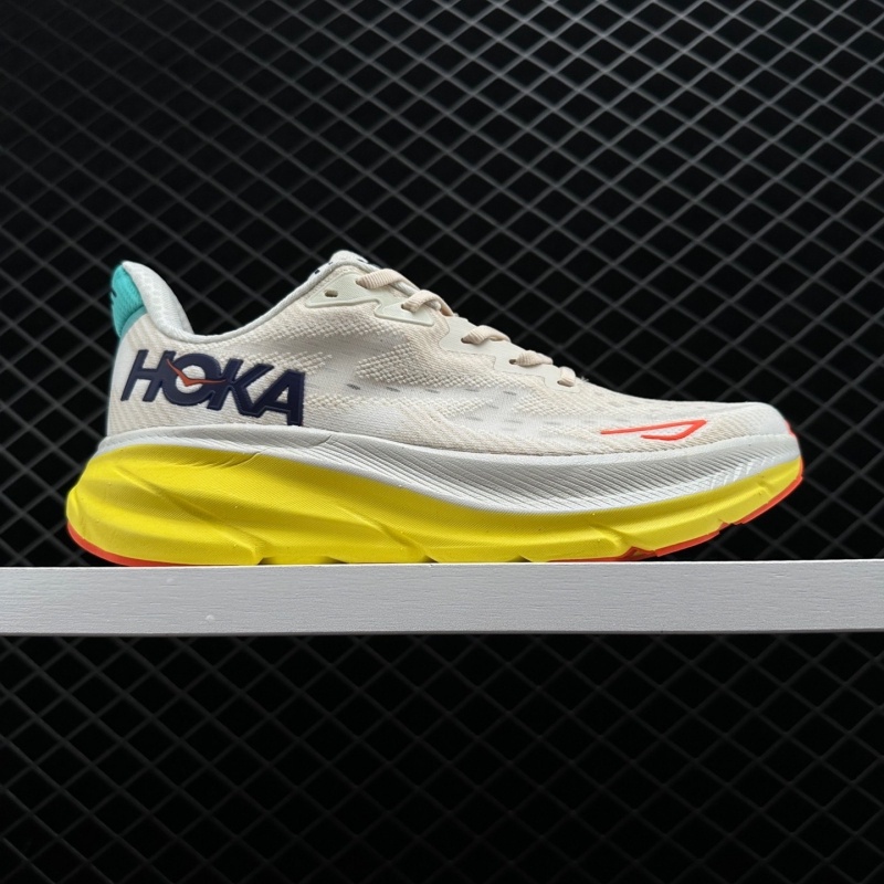 Hoka ONE ONE Clifton 9 男女專業緩震跑鞋男女通用超輕透氣厚底運動鞋尺碼 36-45