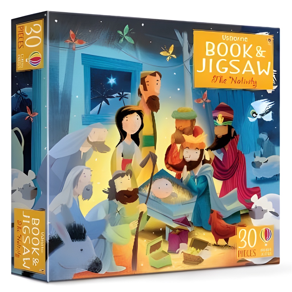 The Nativity (30片拼圖+1本小書)(Usborne Book & Jigsaw)(盒裝)/Sam Smith Usborne Book and Jigsaw 【禮筑外文書店】