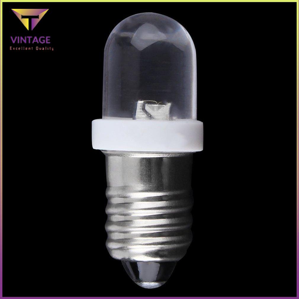 E10 LED 螺口指示燈燈泡 冷白色 6V 直流照明燈 [M/8]