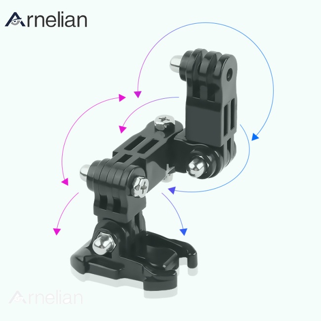 Arnelian 適用於 GoPro hero6/5/4 摩托車頭盔下巴支架轉盤按鈕安裝動作凸輪配件