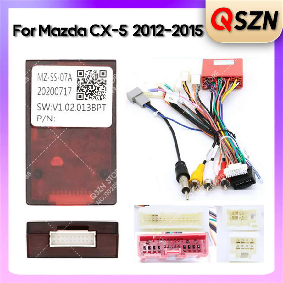 安卓汽車無線電 Canbus 盒解碼器線束適配器，電源線，馬自達 CX5 CX-5 CX 5 2012-2015，MZ-