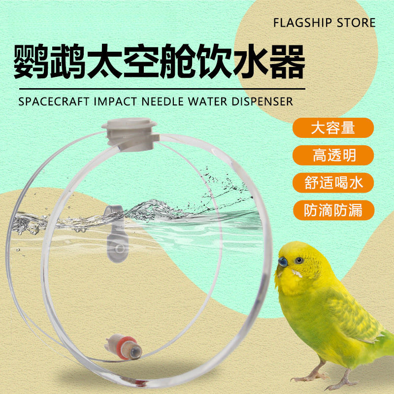 🐦新款特價🐦水瓶 盆 寵物飲水器 撞針飲水器 飲水器 寵物水壺 和尚鸚鵡  撞針自動喂水玄鳳牡丹虎皮專用水壺喝水盆水杯