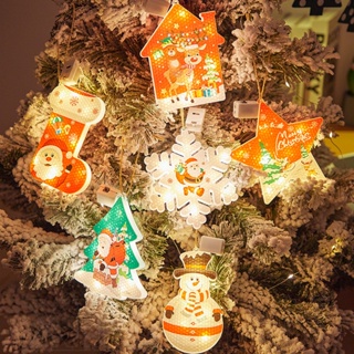聖誕家居裝飾產品 / 聖誕 LED 裝飾吊燈 /LED 電池供電聖誕老人照明吊墜 / 聖誕樹掛飾燈