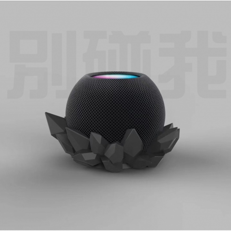 3D列印成型 水晶造型homepod mini底座 Homepod mini支架 音響支架 蘋果小音箱增高架